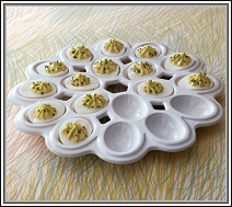 A serving dish made for eggs